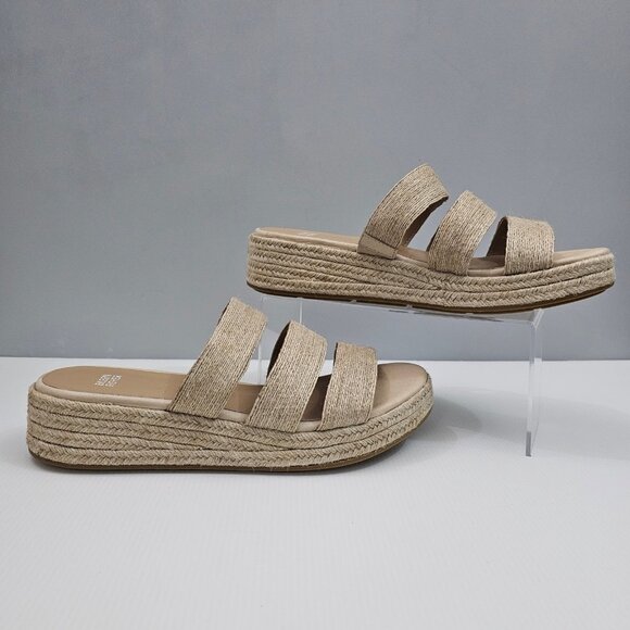 Eileen Fisher Mayla Espadrille Sandal Womens 11 Jute Platform Slide Summer NEW - Picture 3 of 13
